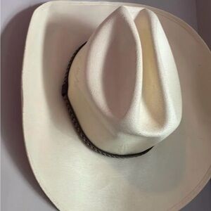 Echo White Cowboy Hat with Black Trim